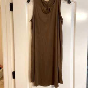 Wrangler faux suede brown dress above knee